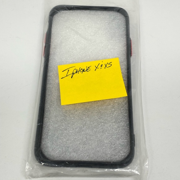 CLEAR / BLACK / GLITTER PHONE CASE FOR IPHONE X & XS NEW / UNUSED - Picture 5 of 5